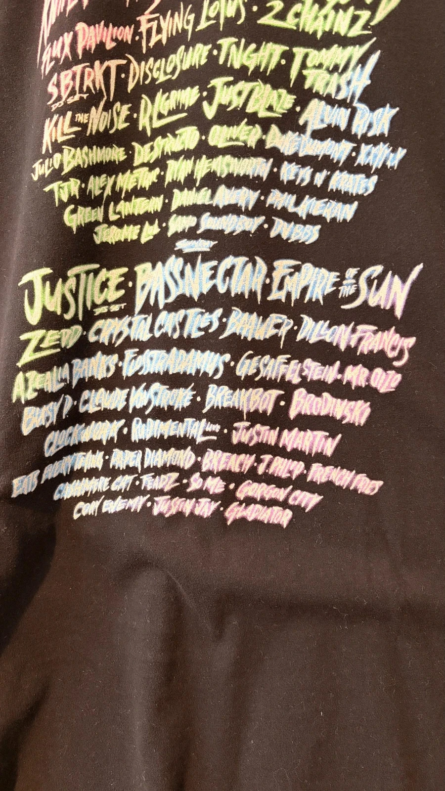 T-shirt collector Hard Summer Festival 2013 noir vert musique music Los Angeles Justice Ed banger – photo 5